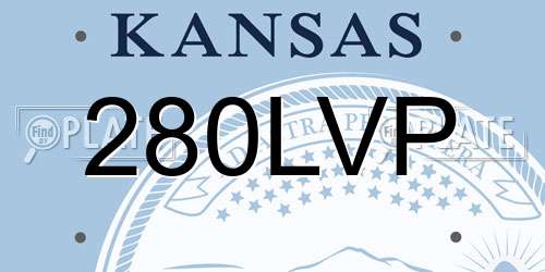 280LVP Kansas License Plate