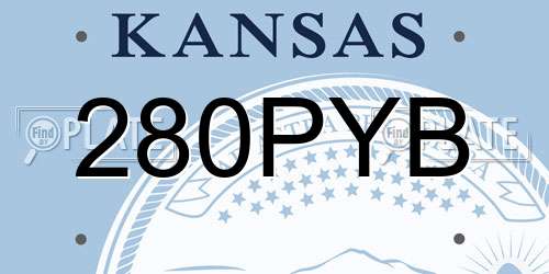 280PYB Kansas License Plate