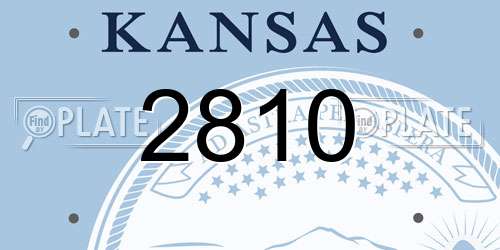 2810 Kansas License Plate
