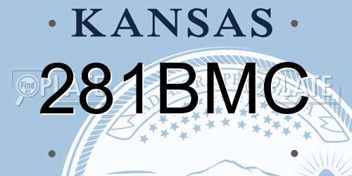 281BMC Kansas License Plate