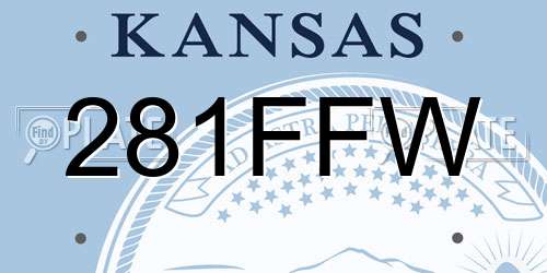 281FFW Kansas License Plate