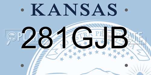 281GJB Kansas License Plate