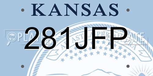 281JFP Kansas License Plate