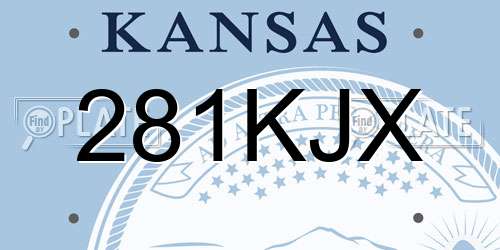 281KJX Kansas License Plate
