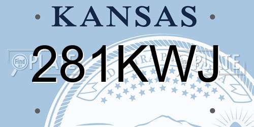 281KWJ Kansas License Plate