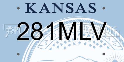 281MLV Kansas License Plate