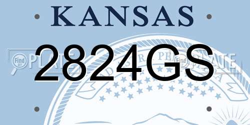 2824GS Kansas License Plate