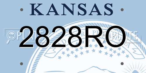2828RO Kansas License Plate