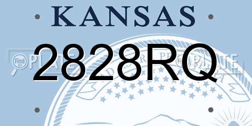 2828RQ Kansas License Plate