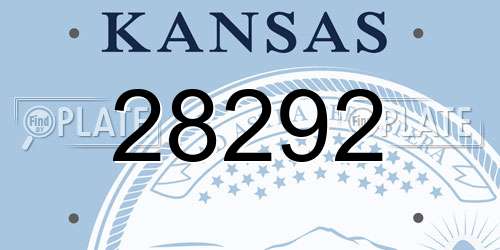 28292 Kansas License Plate