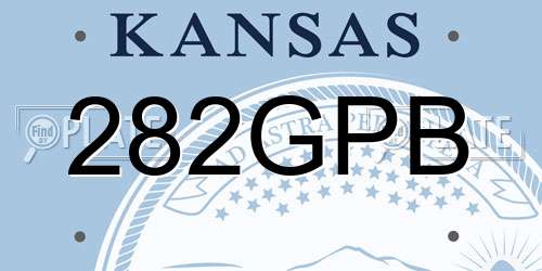 282GPB Kansas License Plate