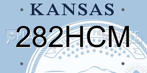 282HCM Kansas License Plate