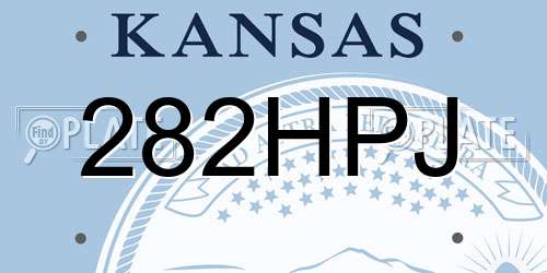 282HPJ Kansas License Plate