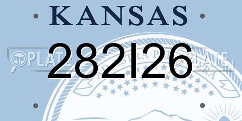 282I26 Kansas License Plate
