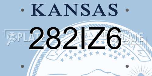 282IZ6 Kansas License Plate