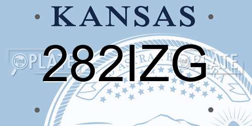 282IZG Kansas License Plate