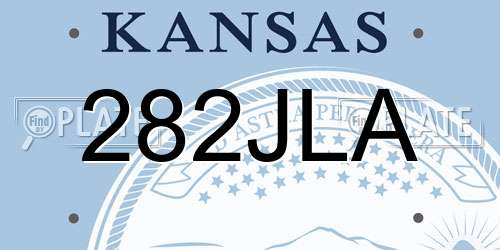 282JLA Kansas License Plate