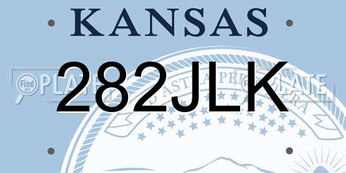 282JLK Kansas License Plate