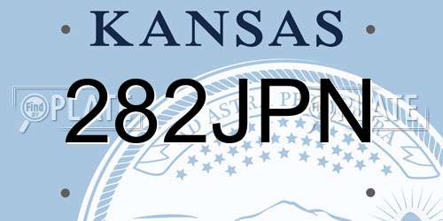 282JPN Kansas License Plate
