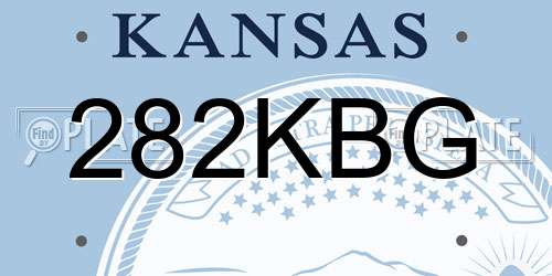 282KBG Kansas License Plate
