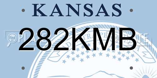 282KMB Kansas License Plate