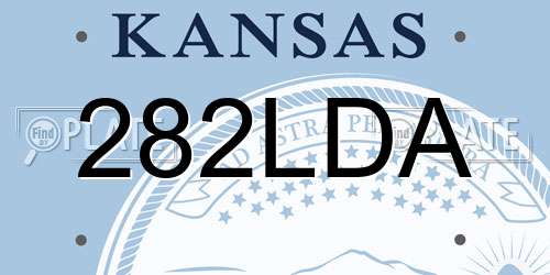 282LDA Kansas License Plate