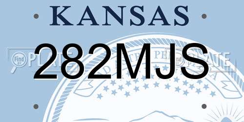 282MJS Kansas License Plate