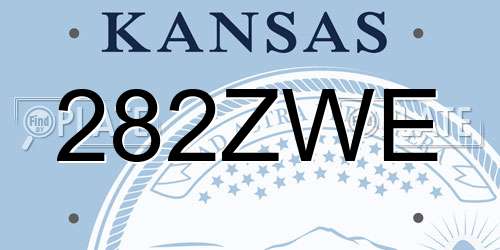 282ZWE Kansas License Plate