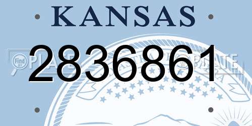 2836861 Kansas License Plate