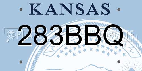283BBQ Kansas License Plate