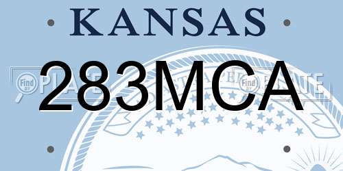 283MCA Kansas License Plate