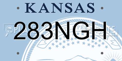 283NGH Kansas License Plate