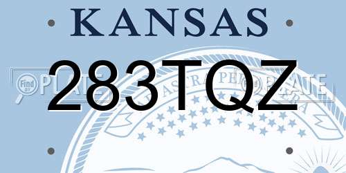 283TQZ Kansas License Plate
