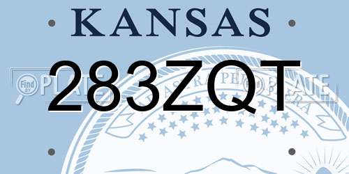 283ZQT Kansas License Plate