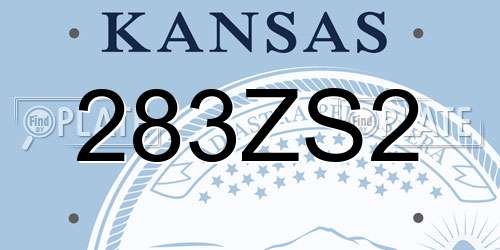 283ZS2 Kansas License Plate