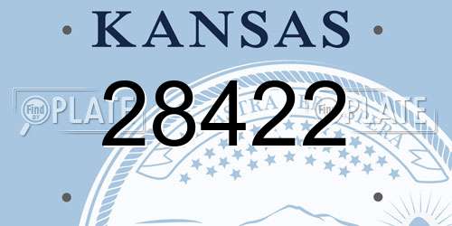 28422 Kansas License Plate