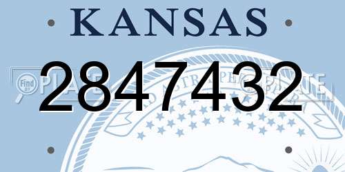 2847432 Kansas License Plate