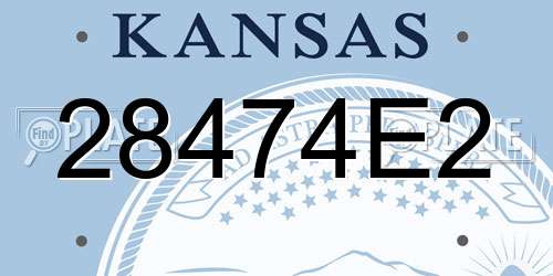 28474E2 Kansas License Plate