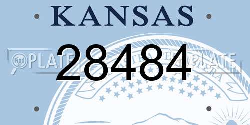 28484 Kansas License Plate
