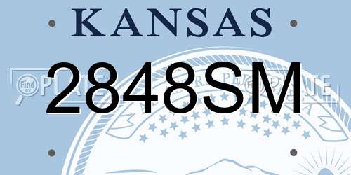 2848SM Kansas License Plate