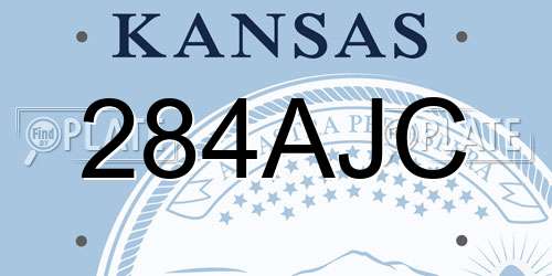 284AJC Kansas License Plate