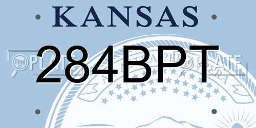 284BPT Kansas License Plate