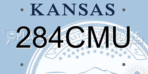 284CMU Kansas License Plate
