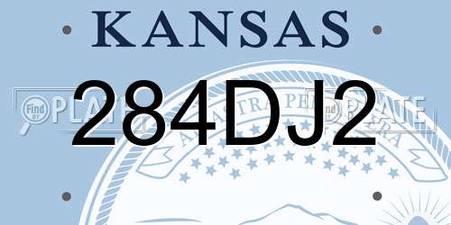 284DJ2 Kansas License Plate