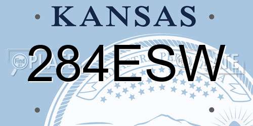 284ESW Kansas License Plate