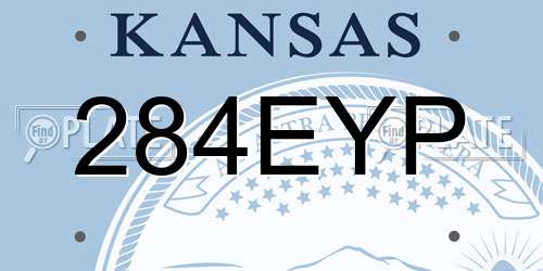 284EYP Kansas License Plate