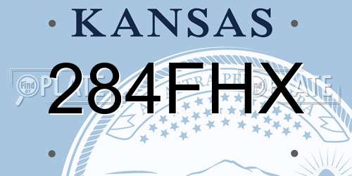 284FHX Kansas License Plate