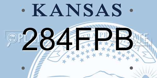 284FPB Kansas License Plate