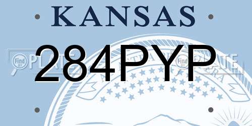 284PYP Kansas License Plate