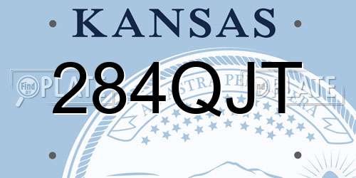 284QJT Kansas License Plate